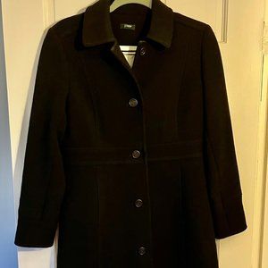 J Crew Lady Day Topcoat.  Black, Size 10.